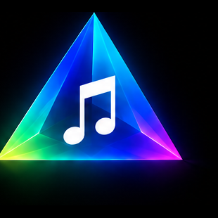 Abstract harmonic soundwave spectral frequency lines emblem